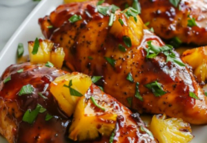 Baked Pineapple BBQ Chicken Breast