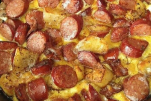 Oven Roasted Smoked Sausage and Potatoes
