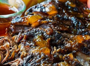 Beef Brisket with Bourbon Peach Glaze Recipe
