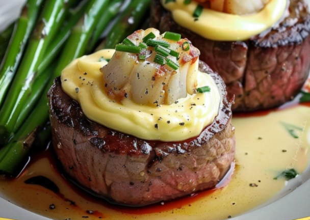 Gourmet Stuffed Filet Mignon with Crab and Asparagus – Easy Recipes