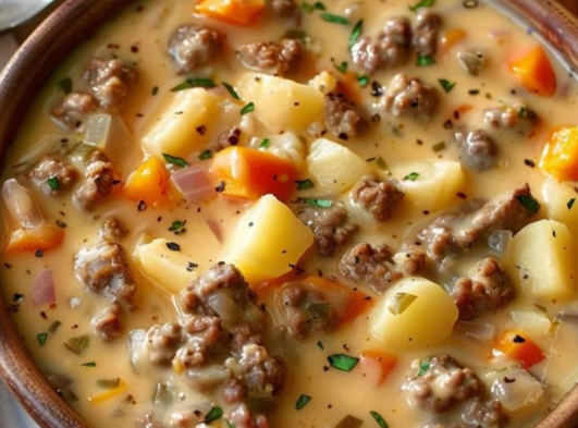 Creamy Hamburger Potato Soup – Easy Recipes