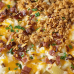 Rustic Italian Sausage with Peppers and Onions over Garlic Mashed Potatoes