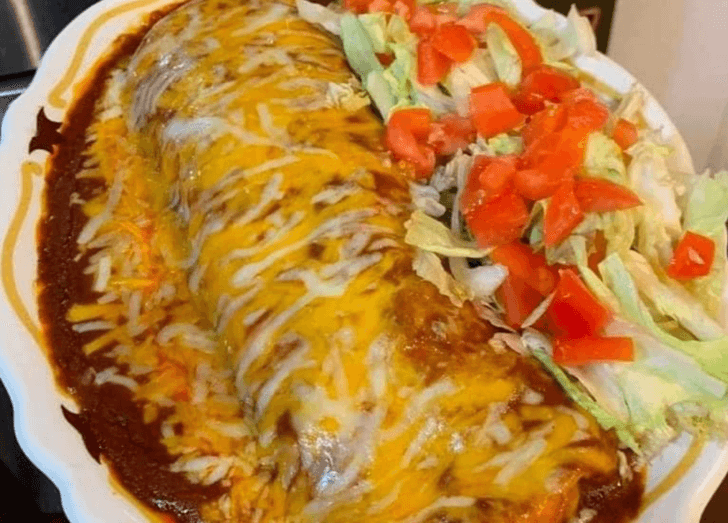 Beef and Bean Burritos Smothered with Red Chile Chimayo Easy Recipes