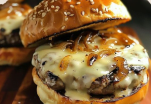 Juicy French Onion Soup Burgers
