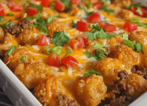 Crafting Mexican Tater Tot Casserole