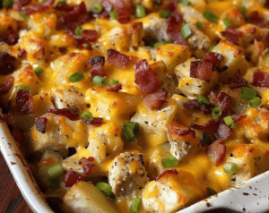 Chicken Bacon Ranch Potato Bake
