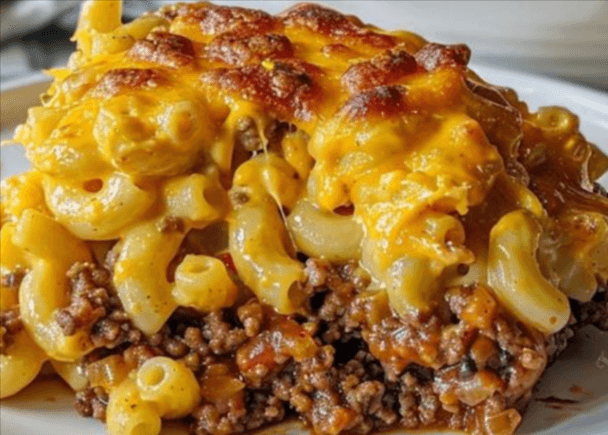 Mac and Cheese Meatloaf Casserole