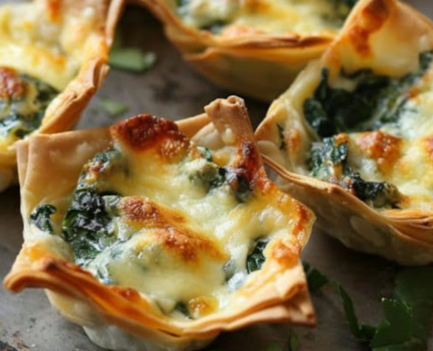 DELICIOUS SPINACH AND ARTICHOKE DIP WONTON CUPS RECIPE – Easy Recipes