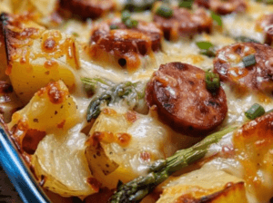 Sausage and Potato Casserole with Spring Veggies