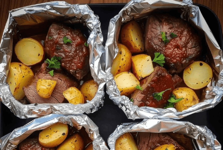 Garlic Steak Potato Foil Packets Recipe – Easy Recipes Life