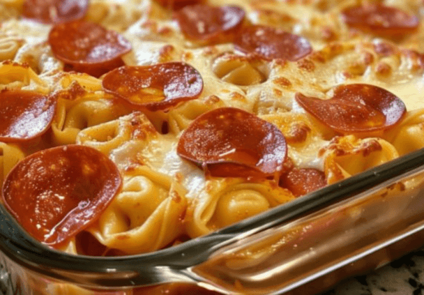 Cheese Tortellini Pepperoni Pizza Casserole Recipe – Easy Recipes Life