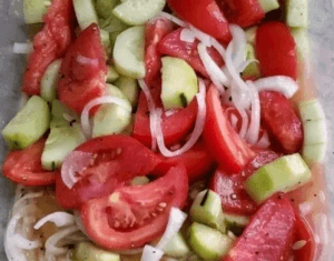 Marinated Cucumbers, Onions, and Tomatoes Recipe