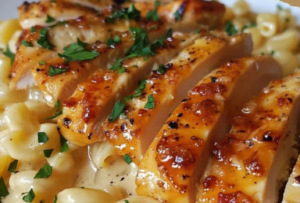Honey Pepper Chicken with Creamy Macaroni Cheese