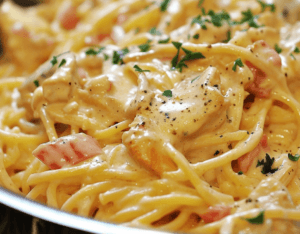 Cheesy Chicken Spaghetti