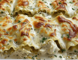 Chicken Alfredo Lasagna Roll-Ups