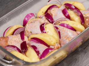 Baked Chicken with Potatoes and Onions