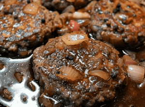 Savory Ground Beef Steak Patties with Mushroom Gravy