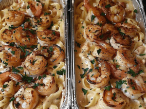ONE PAN SHRIMP FETTUCCINE ALFREDO