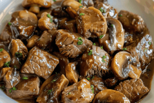 Beef Tips with Mushroom Gravy