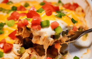 Creamy Chicken Enchilada Casserole