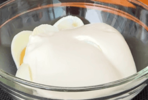Delicious Homemade Mayonnaise with Cream and Eggs