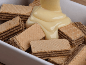 Layered Wafer and Condensed Milk Dessert