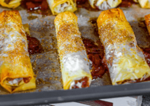 Peach Cobbler Egg Rolls