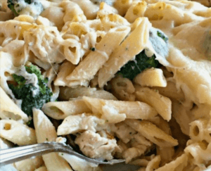 Chicken Alfredo Baked Penne