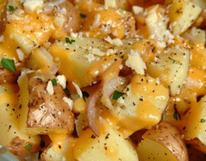 Grilled Cheesy Garlic Potatoes