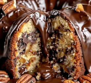 Decadent German Chocolate Pecan Pound Cake Delight
