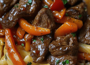 Classic Pepper Steak with Pasta
