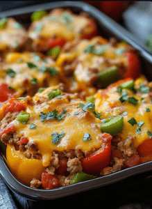 Quick and Simple Stuffed Pepper Casserole