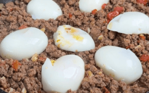 Flavorful Ground Meat and Egg Skillet
