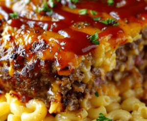 Mac and Cheese Meatloaf Casserole