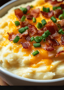 The Best Cheesy Mashed Potatoes with Bacon