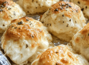 Baked Garlic Butter Cheese Bombs