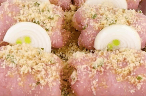 Stuffed and Rolled Pork Loin Slices