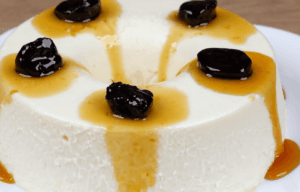 Traditional Christmas Coconut Dessert with Plum Syrup