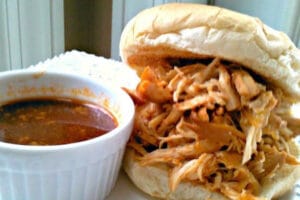 Crock-Pot Pulled Chicken Pizza