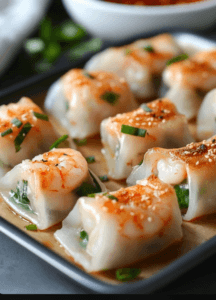 Baked Shrimp and Chive Rice Paper Dumplings