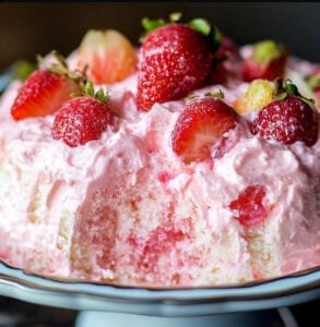 Strawberry Jello Angel Food Cake