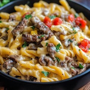 Quick and Delicious Philly Cheesesteak Pasta Recipe