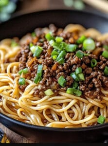 How to Make Mongolian Ground Beef Noodles