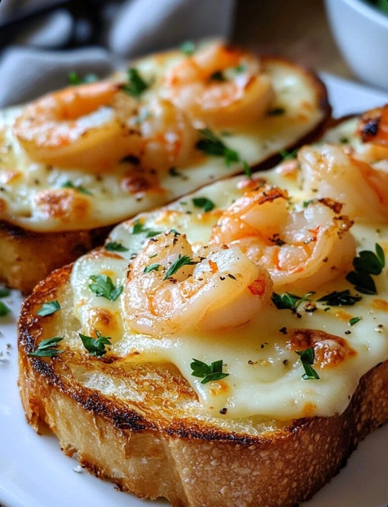 Cheesy Garlic Bread Shrimp Grilled Cheese - Easy Recipes Life