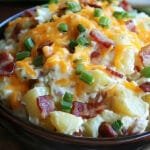 Meatloaf with Mashed Potatoes and Cheese