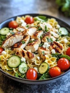 Chicken Caesar Bowtie Pasta Salad