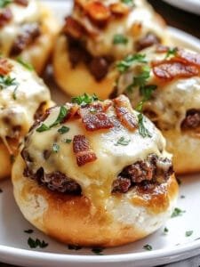 Garlic Parmesan Bacon Cheeseburger Bombs