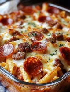 Pizza Spaghetti Casserole
