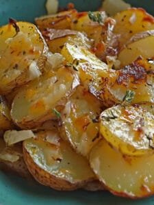 OVEN FRIED POTATOES & ONIONS