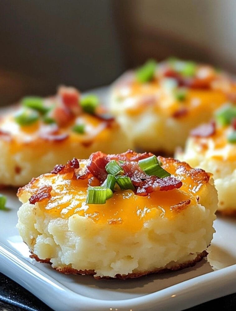OvenBaked Loaded Mashed Potato Cakes easy recipes life